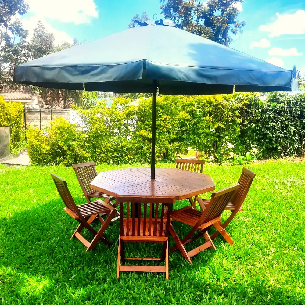 View of our garden sitting setup.
